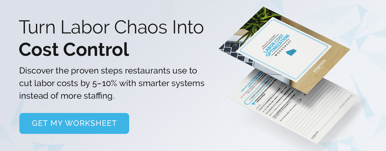 restaurant labor cost optimization 