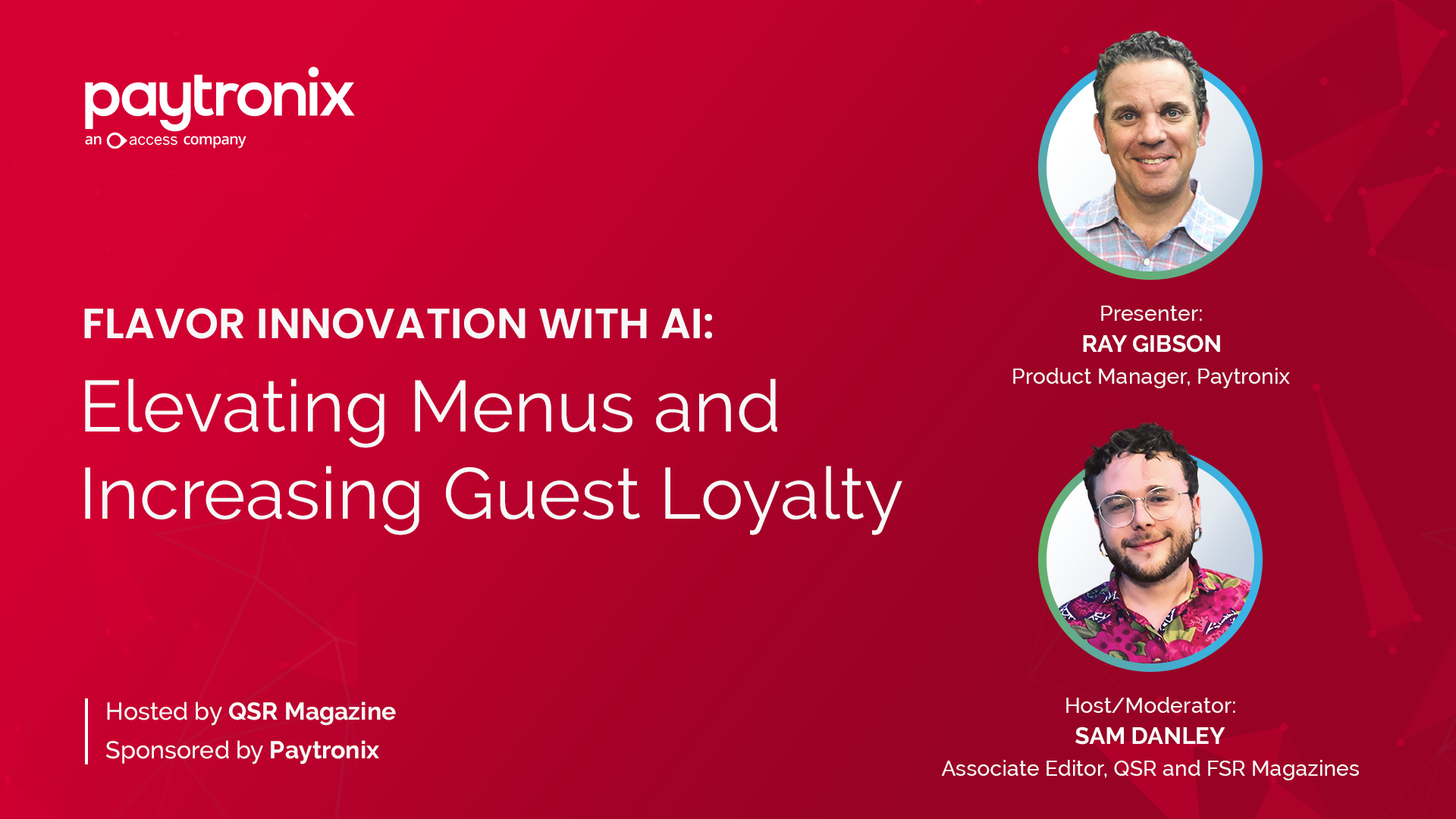 QSR Flavor Innovation with AI Webinar Hero Image