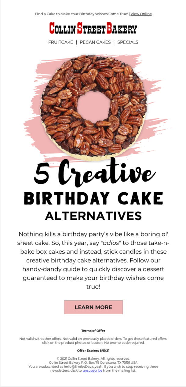 A cake with nuts in the shape of a letter o

AI-generated content may be incorrect.