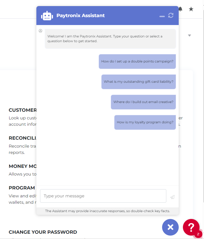 PX assistant screenshot 2
